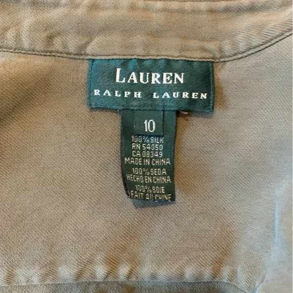 100% silk Lauren Ralph Lauren women’s button down shirt. - Picture 7 of 7